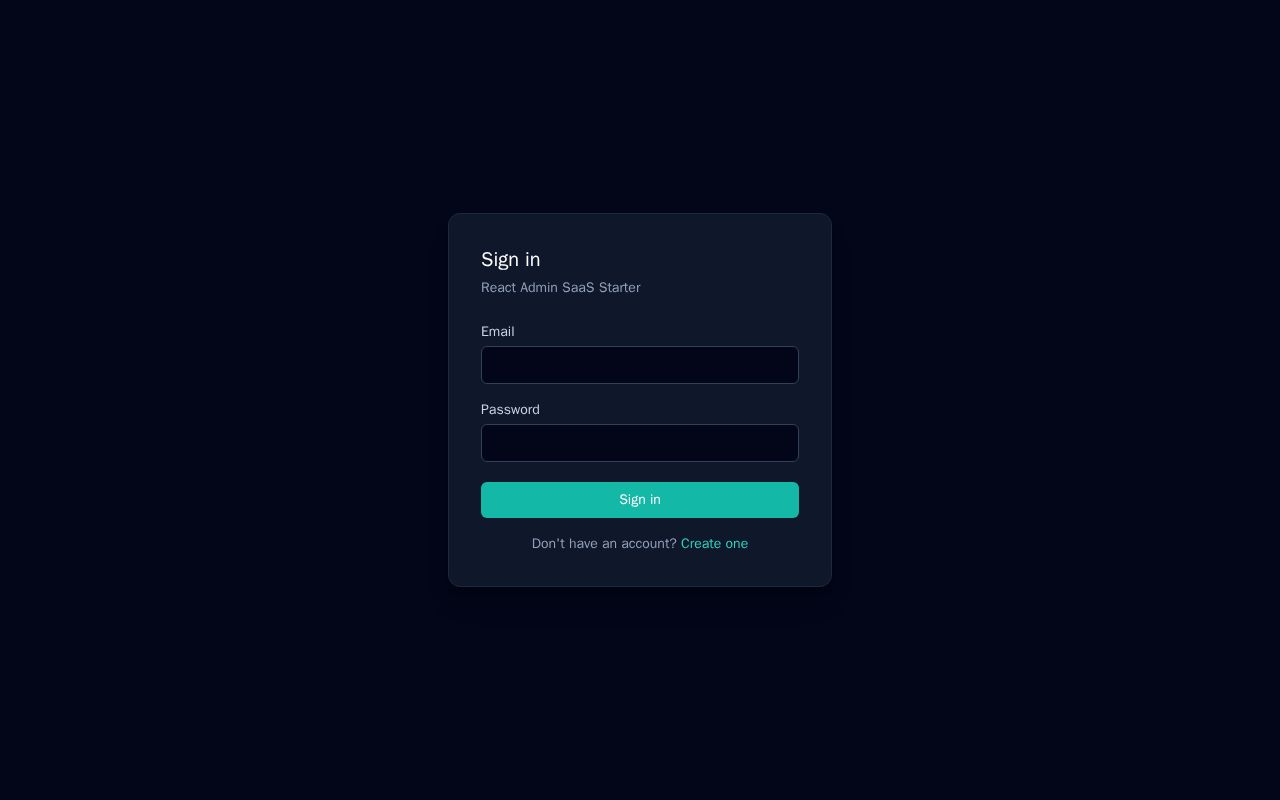 Preview of Davasstudio React Admin Saas Showcase