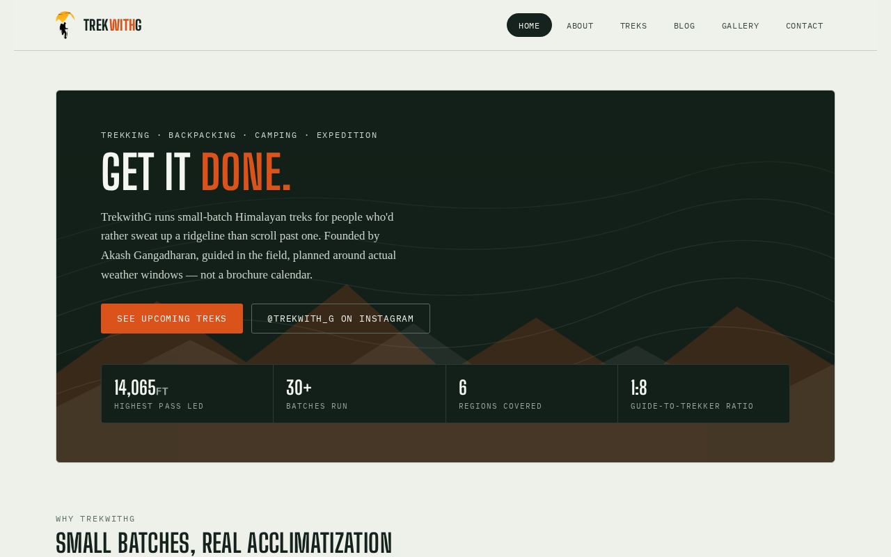 Preview of Trekwithg Website