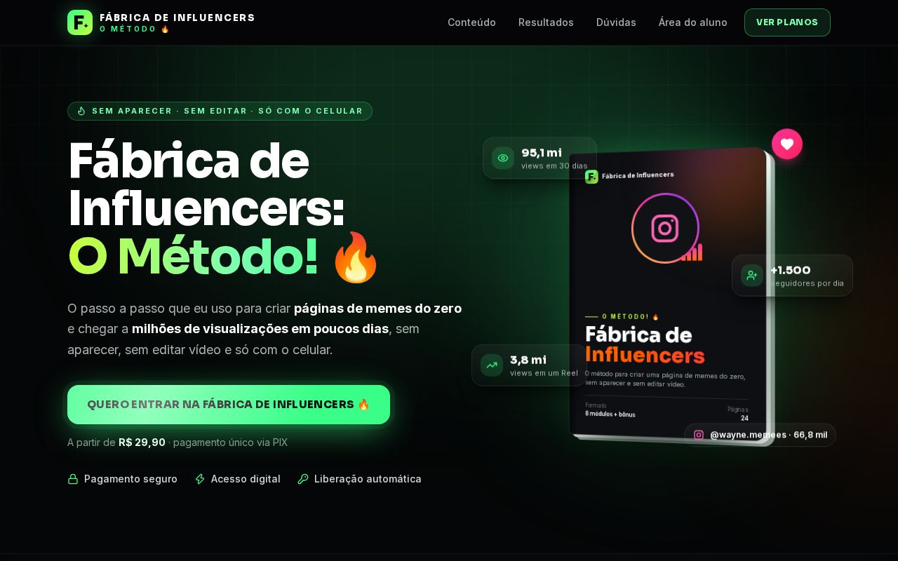 Preview of FABRICA DE INFLUENCERS O M TODO