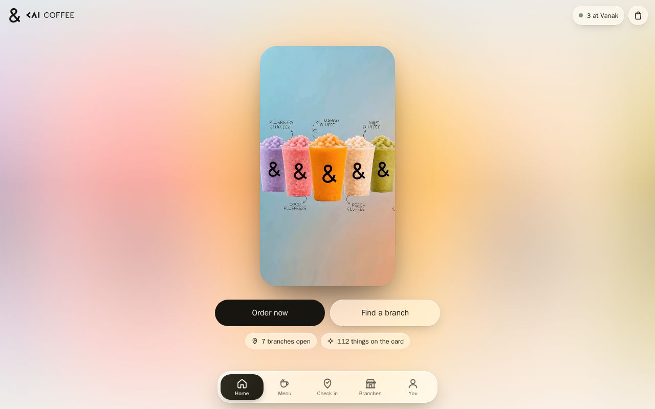 Preview of KAI Coffee — PWA preview by Alpha Agency