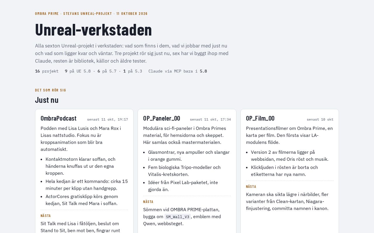 Preview of Unreal Verkstaden