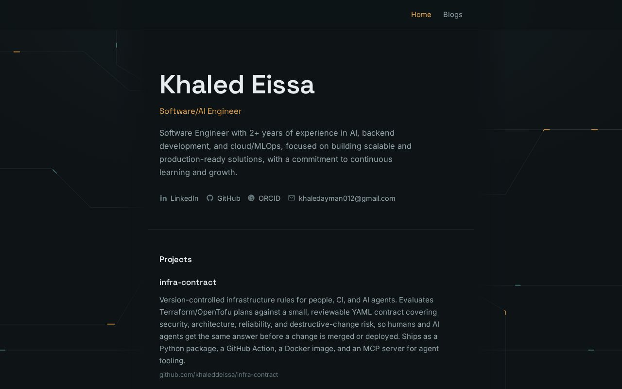 Preview of blog & portfolio