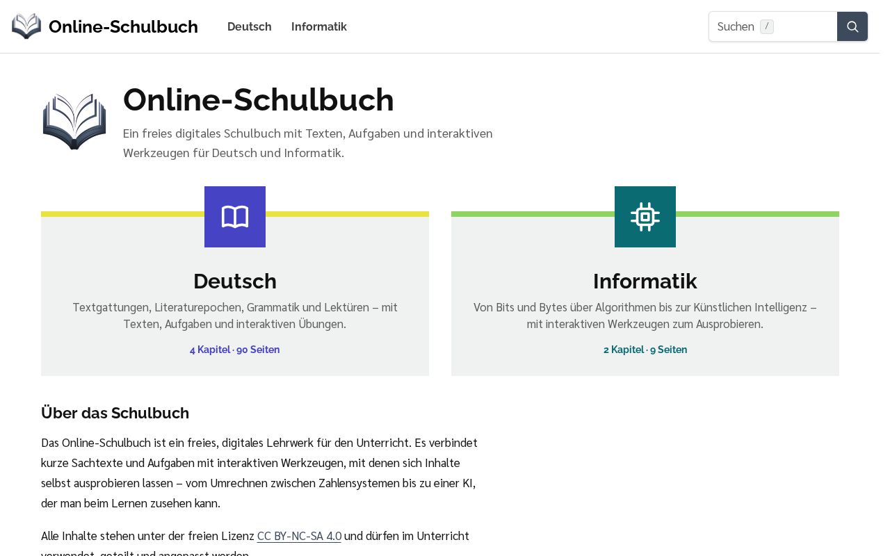 Preview of Online Schulbuch