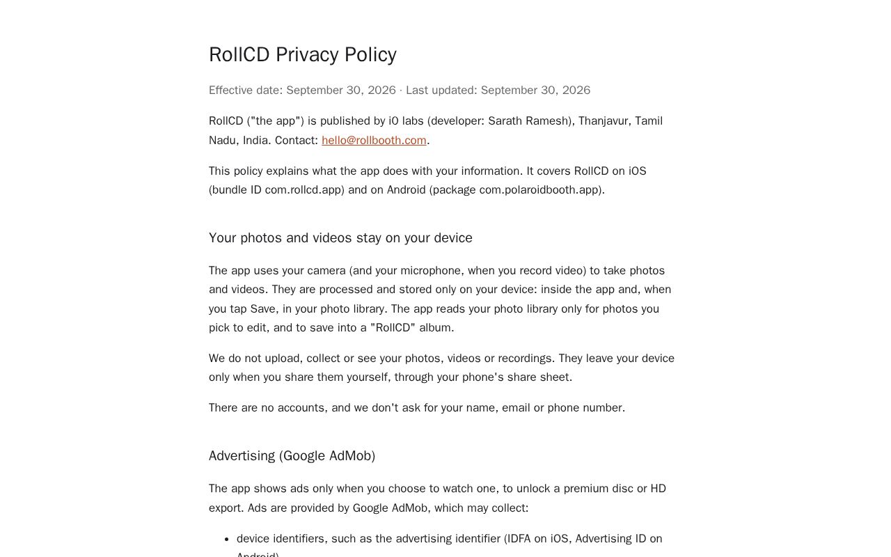 Preview of Rollcd Pages