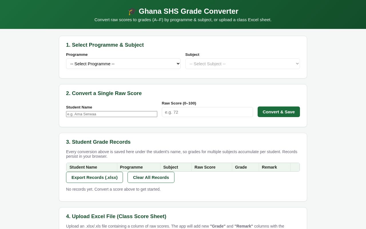 Preview of Shs Grade Converter