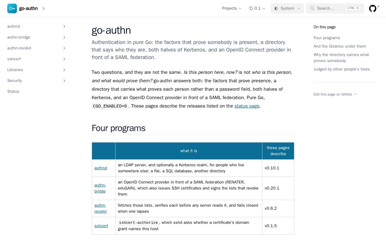 Preview of go-authn