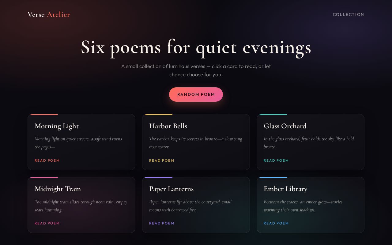 Preview of Simple Poetry Example