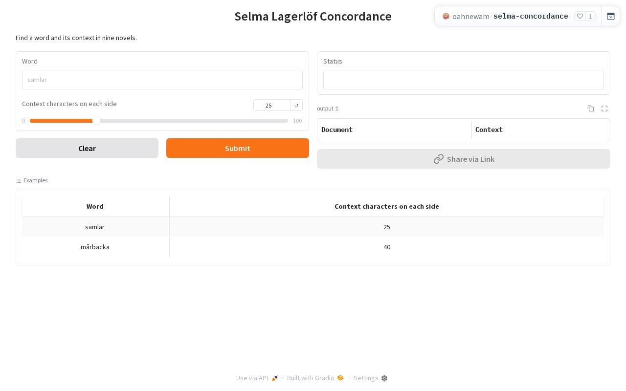 Preview of Selma Concordance