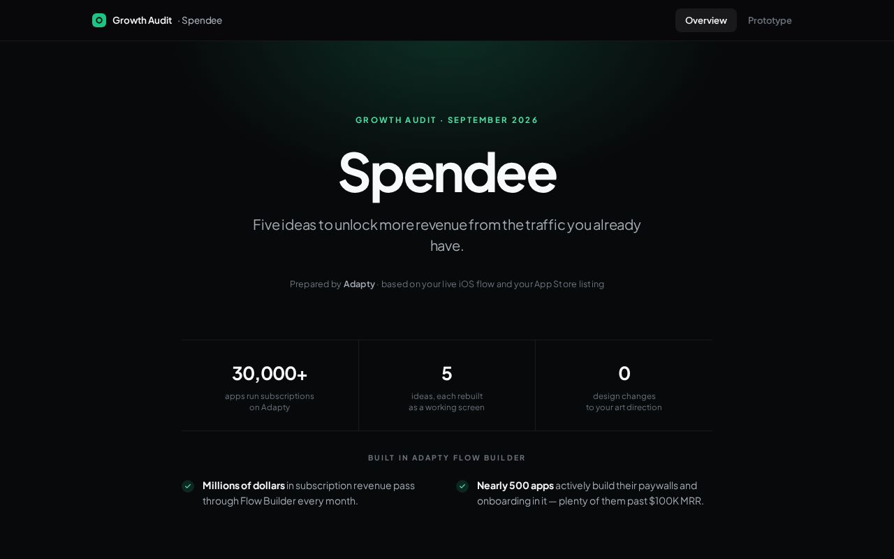 Preview of Spendee Flow Rebuild
