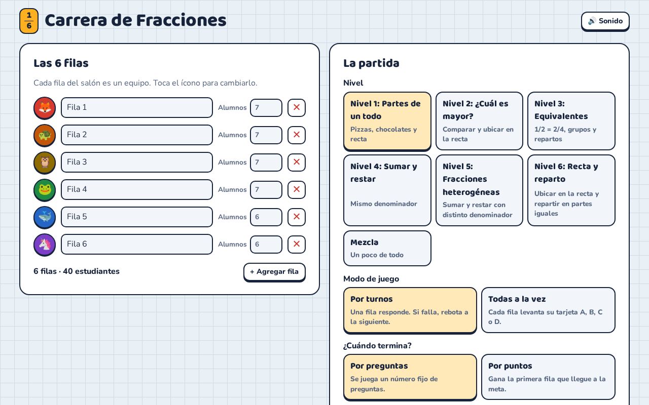 Preview of Emiliano Juego Fracciones