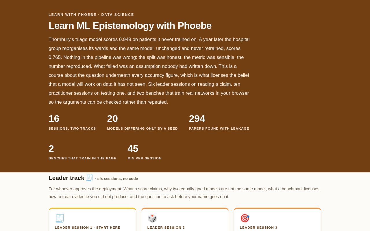 Preview of Learn Ml Epistemology With Phoebe