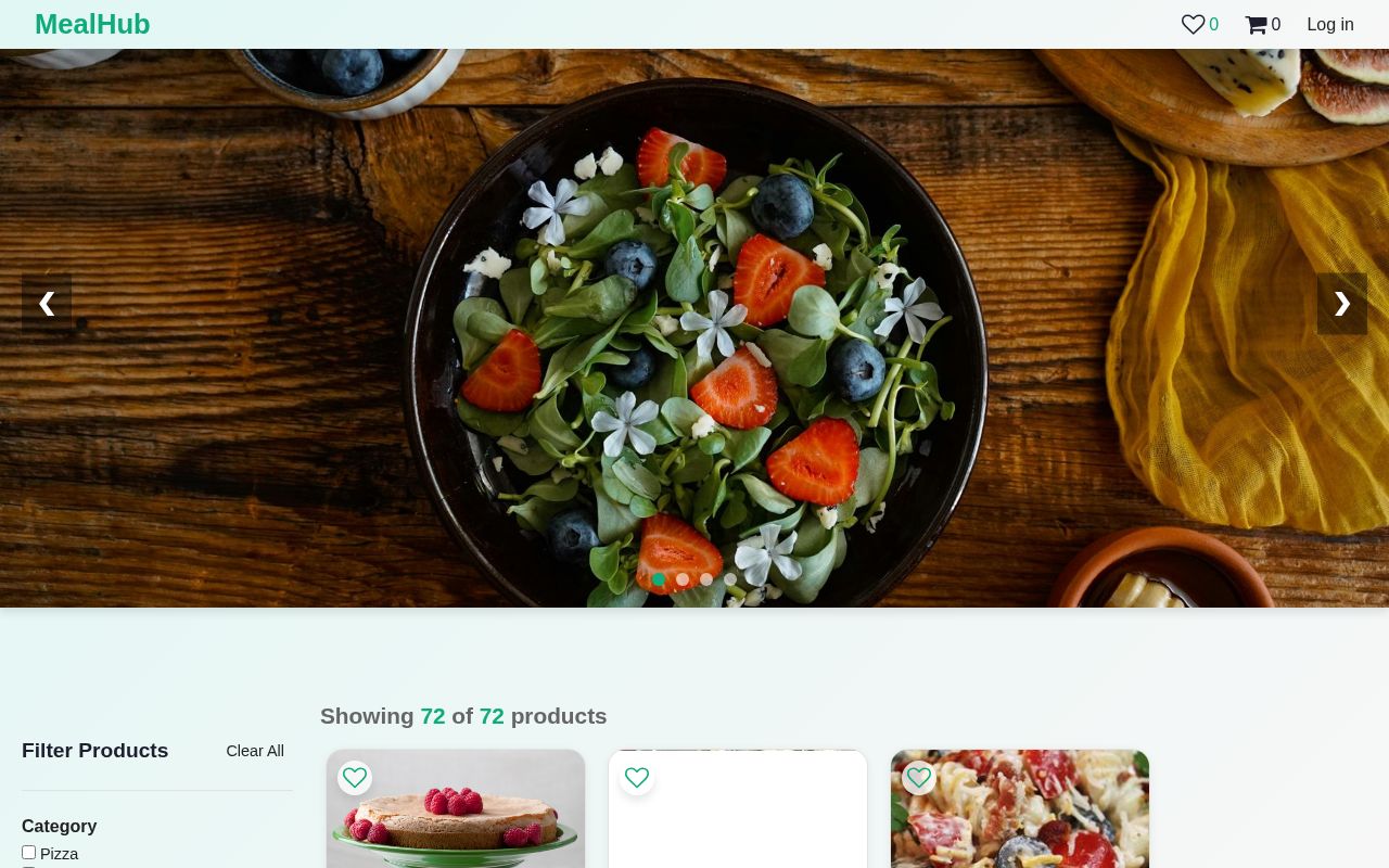 Preview of Mealhub Ecommerce