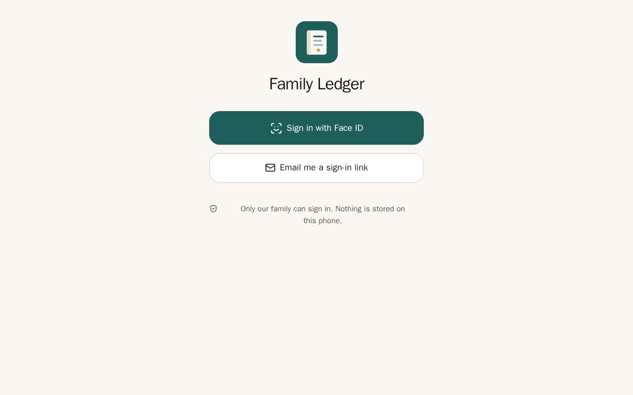 Preview of Family Ledger