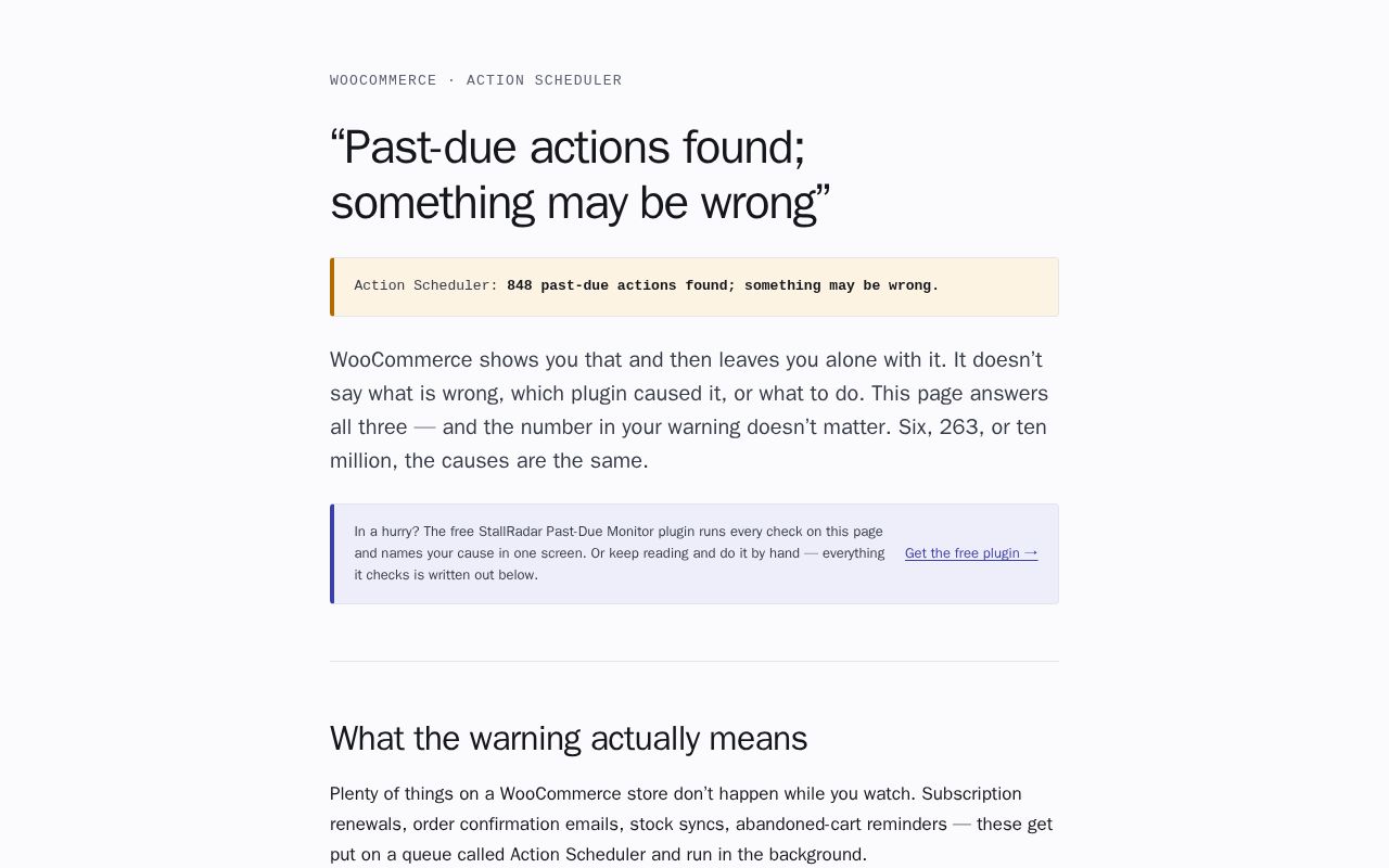 Preview of Past Due Actions