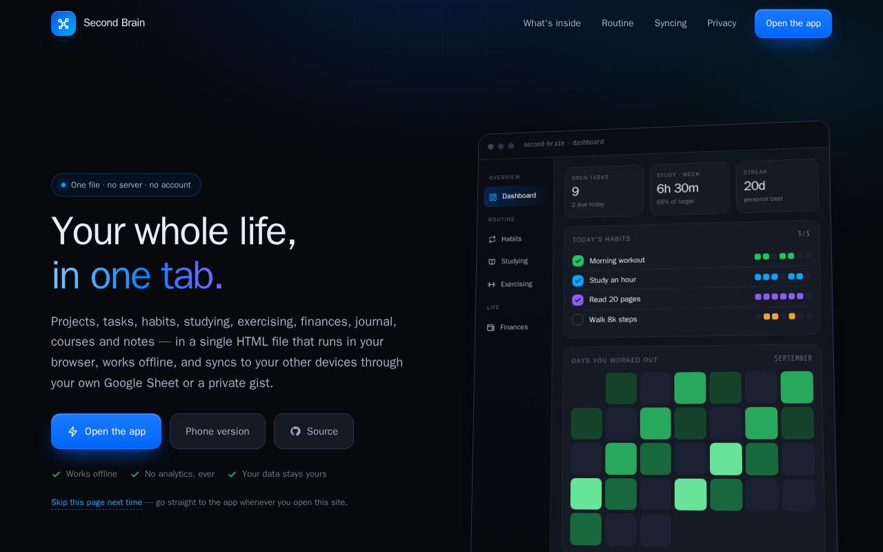 Preview of Second Brain App