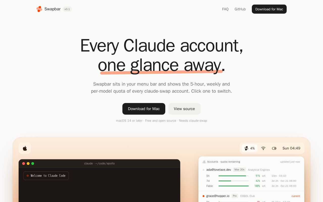 Preview of Swapbar
