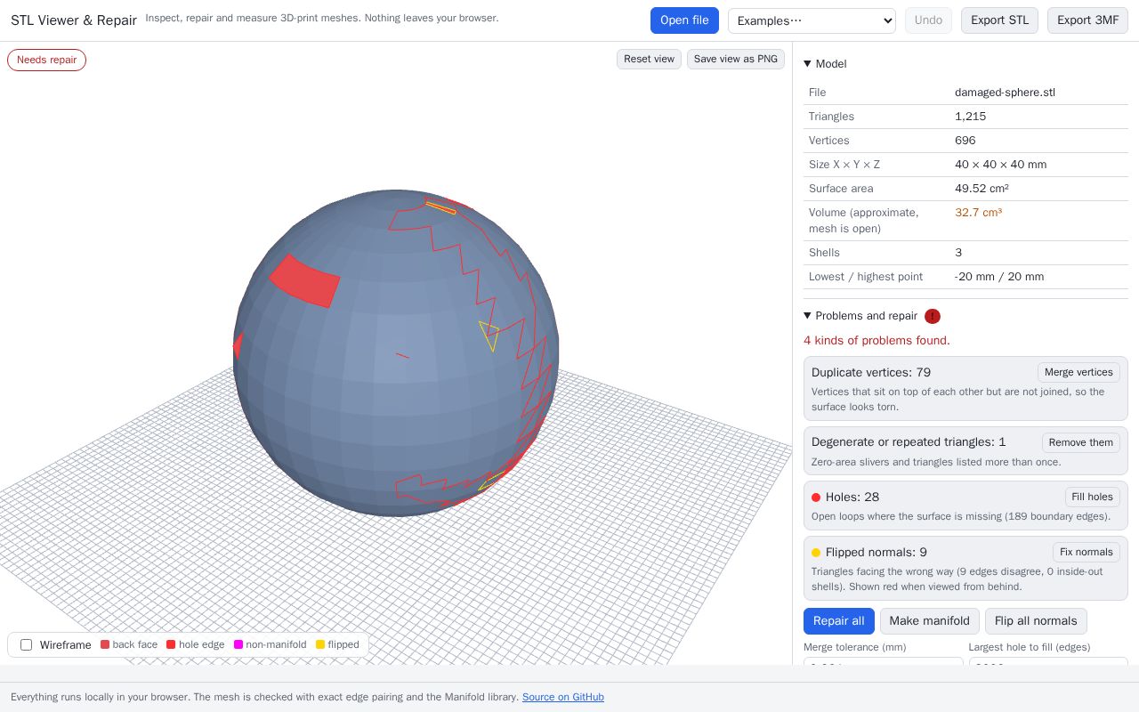 Preview of Stl Viewer Repair