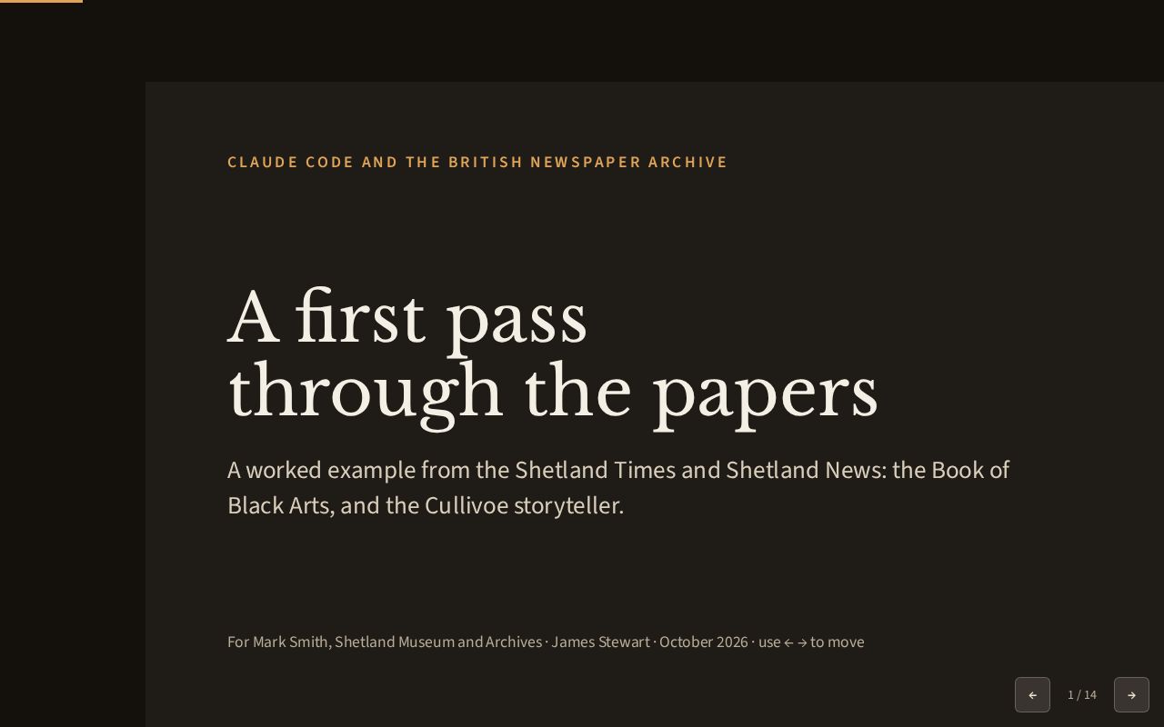 Preview of A First Pass Through the Papers
