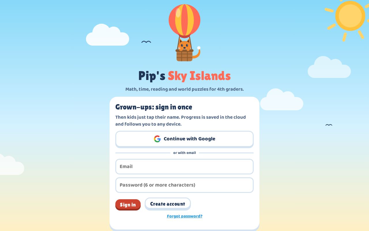 Preview of Pip's Sky Islands