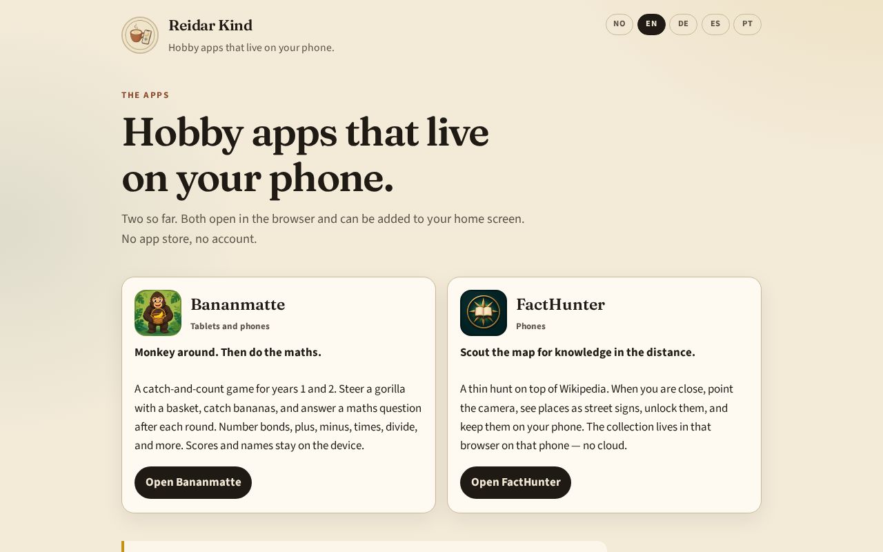 Preview of Overview of my simple apps