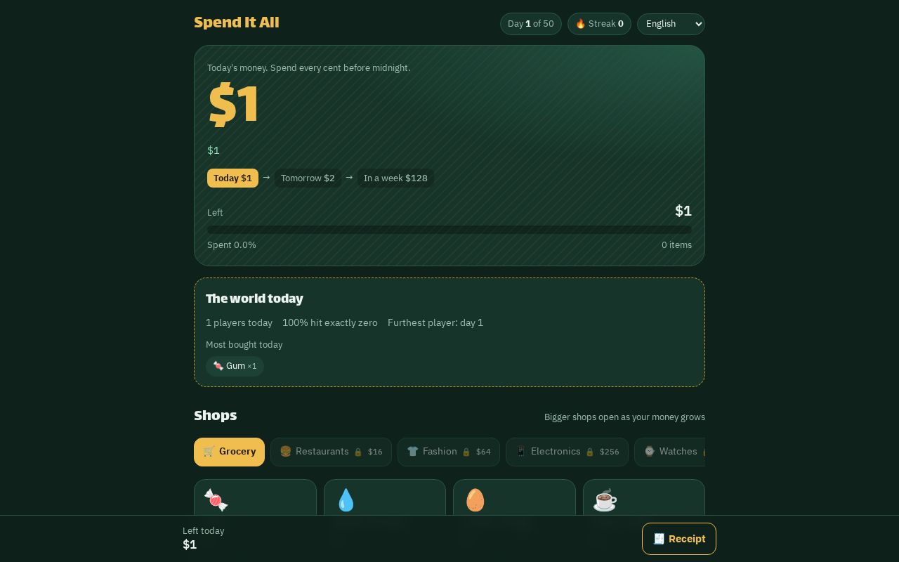 Preview of Spenditall