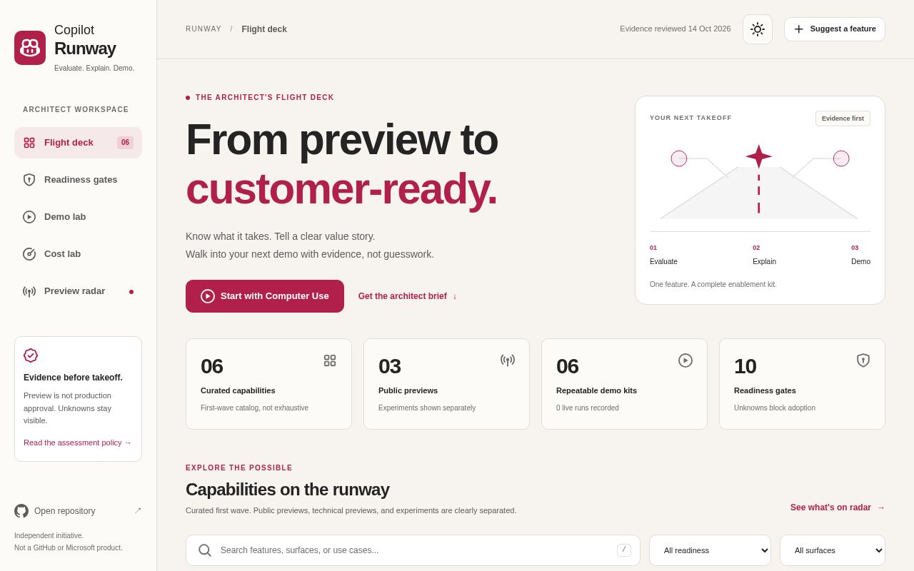 Preview of Copilot Runway