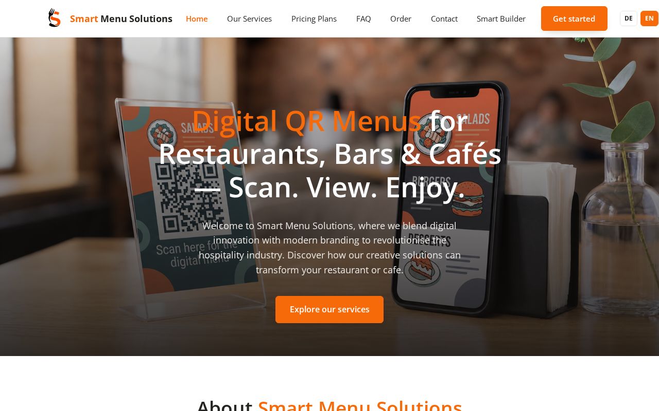 Preview of Smart Menu Solutions