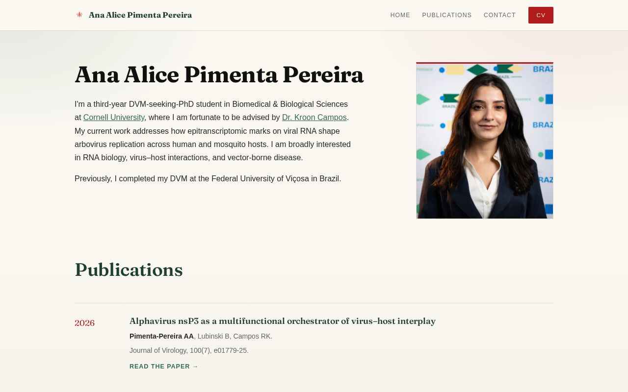 Preview of website