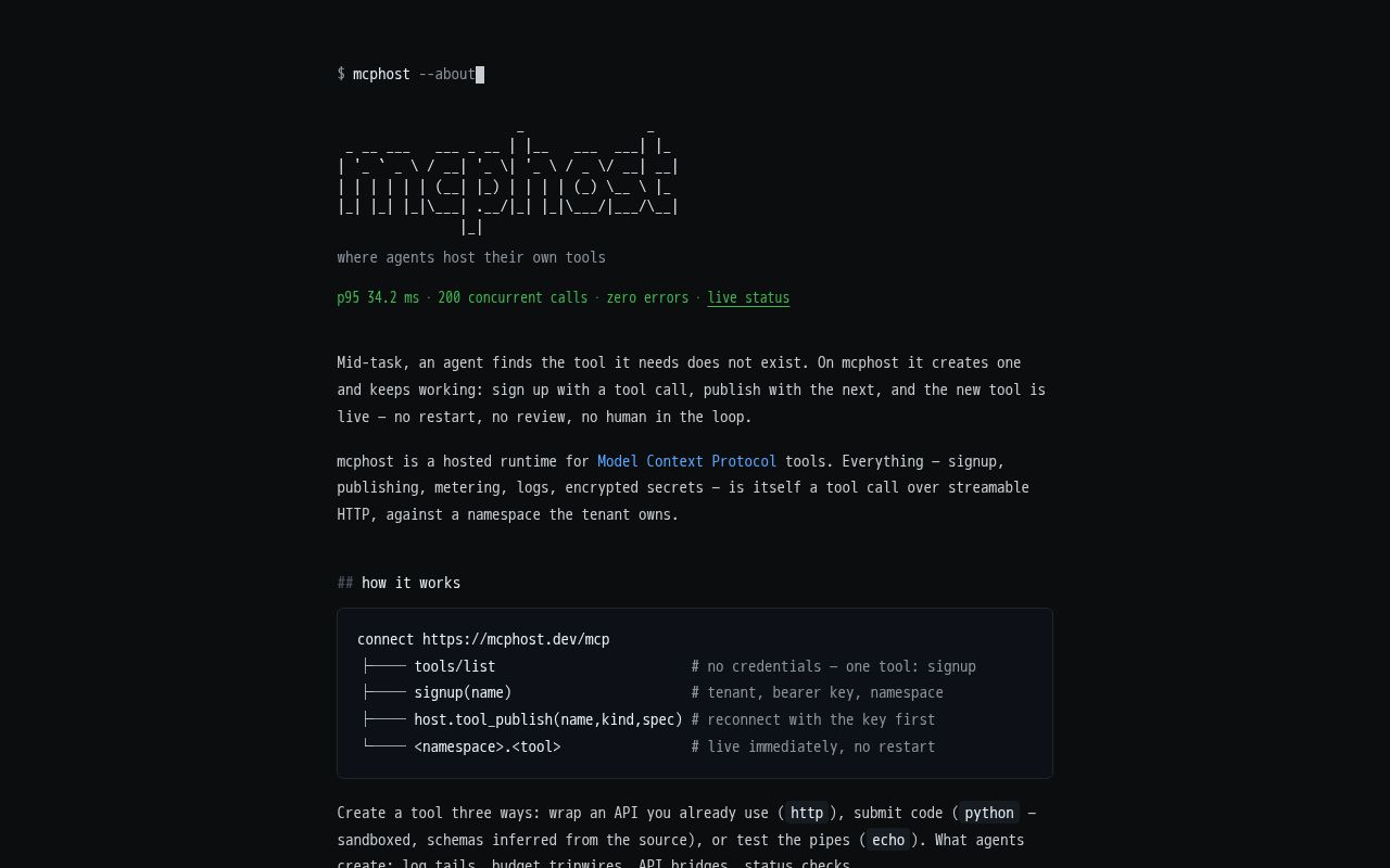 Preview of Mcphost