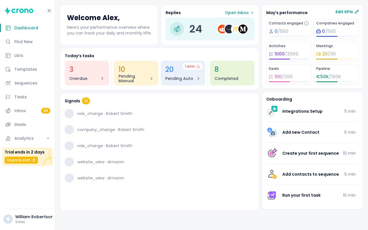Preview of Frontend Challenge Crono