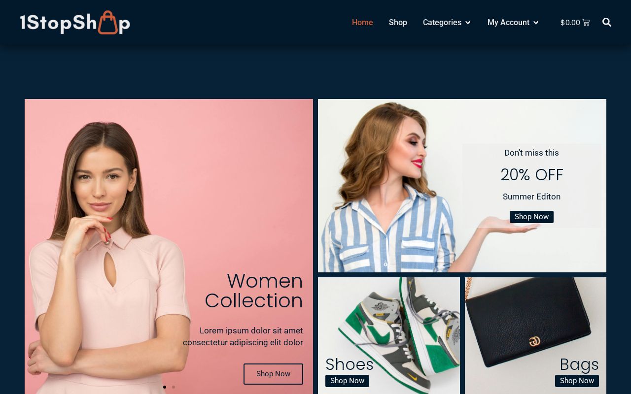 Preview of Ecommerce Website