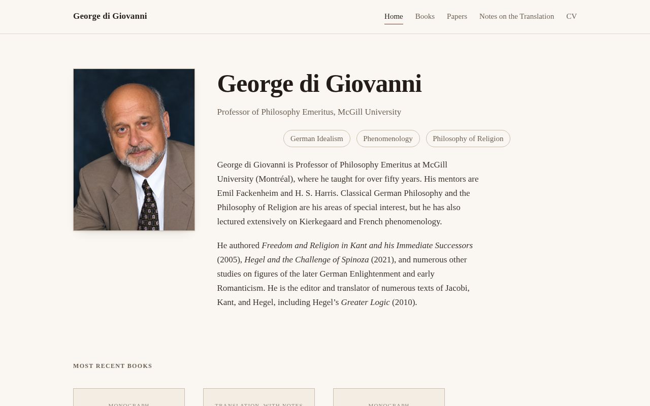Preview of George Digiovanni Site