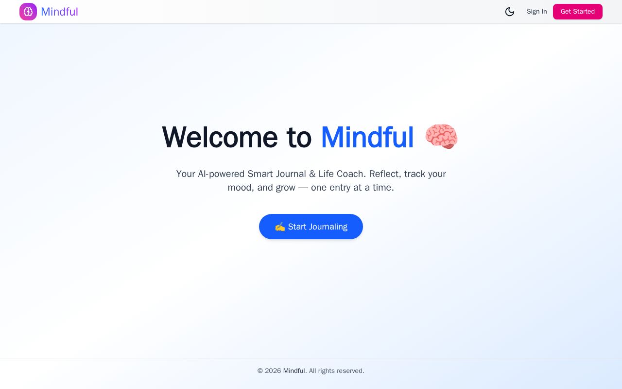 Preview of Mindful – AI-Powered Smart Journal & Life Coach