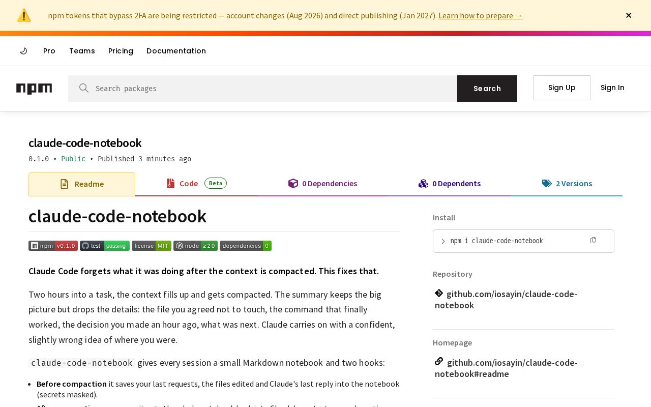 Preview of Claude Code Notebook