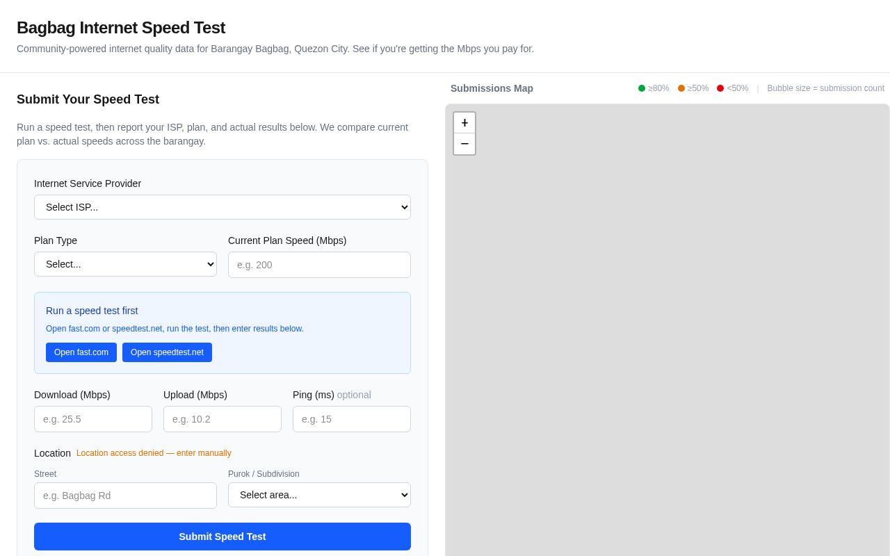 Preview of Internet Speedtest
