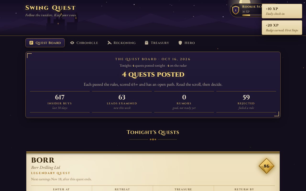 Preview of Swing Quest