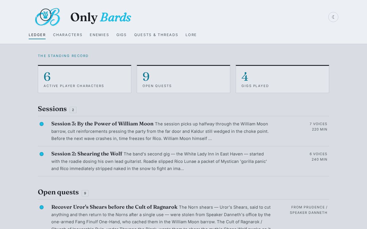 Preview of OnlyBards
