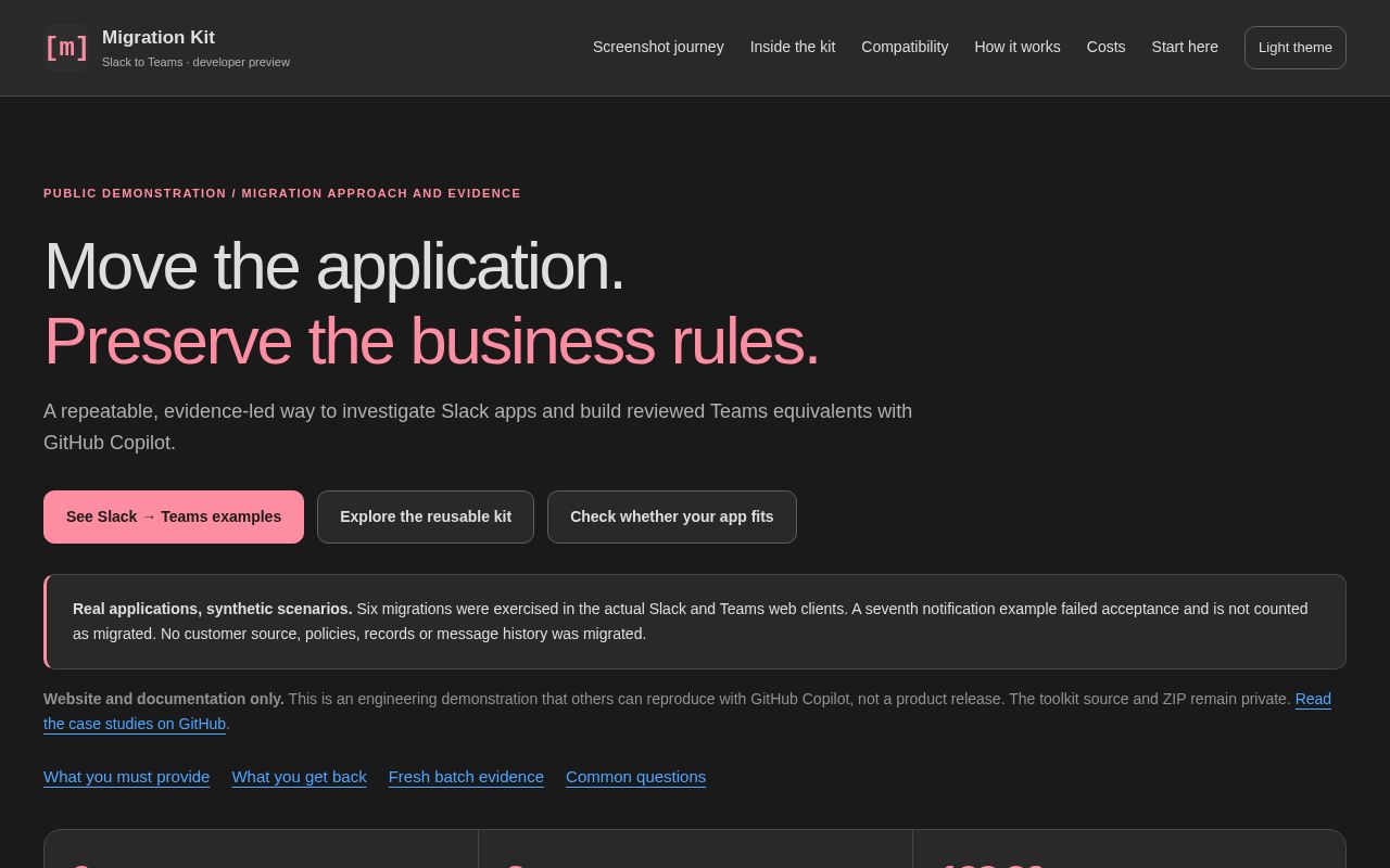 Preview of Slack To Teams Migration Kit