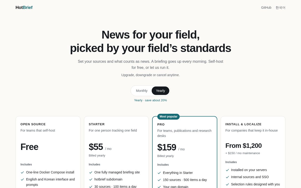 Preview of Hotbrief