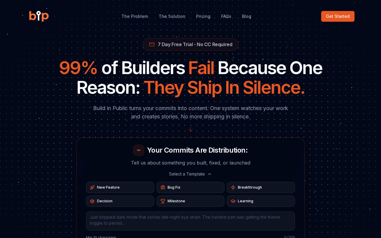 Preview of BuildInPublic.so