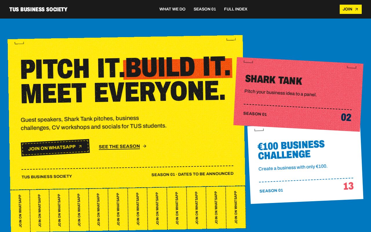 Preview of Business Society Frontend