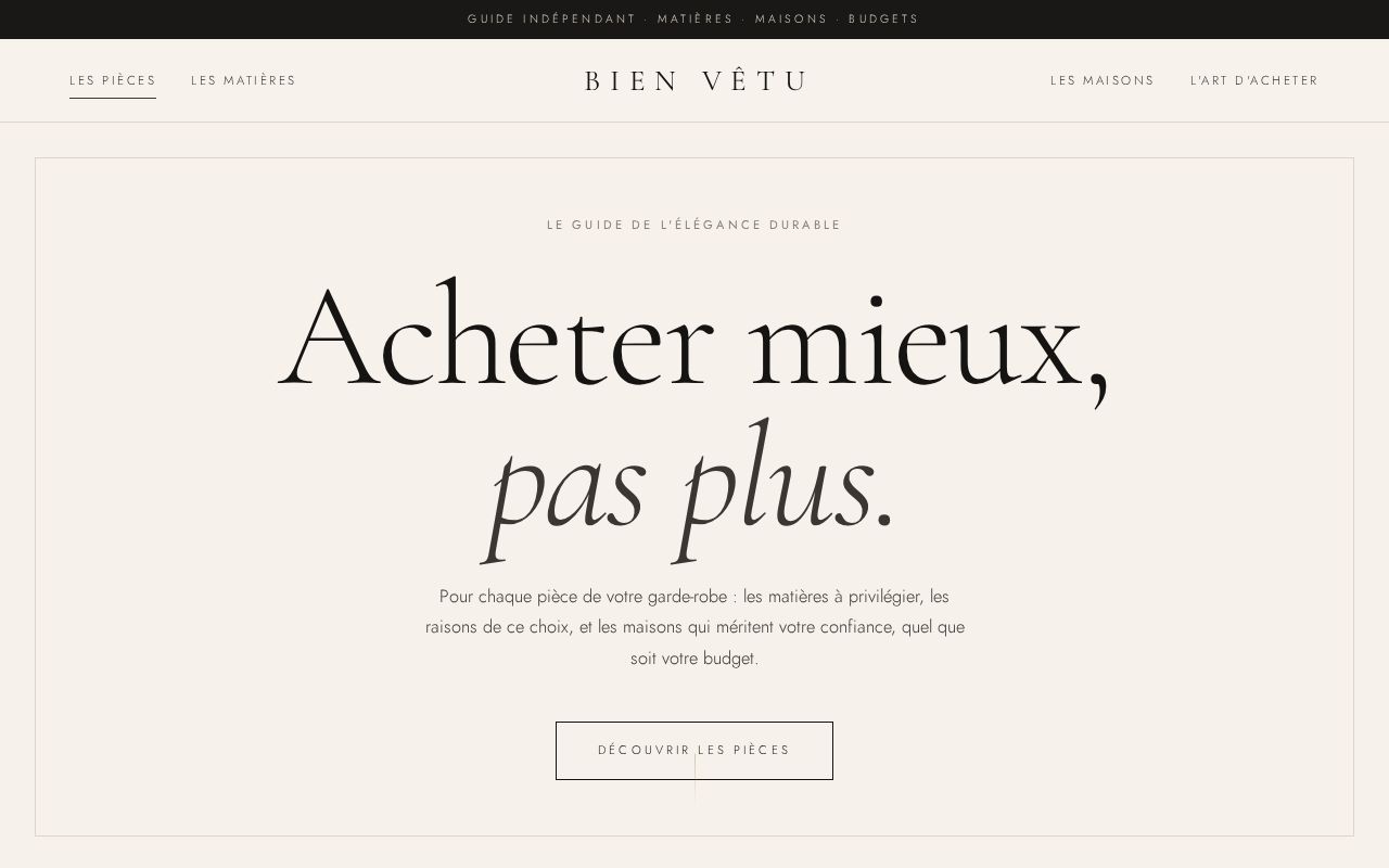 Preview of Bien Vêtu