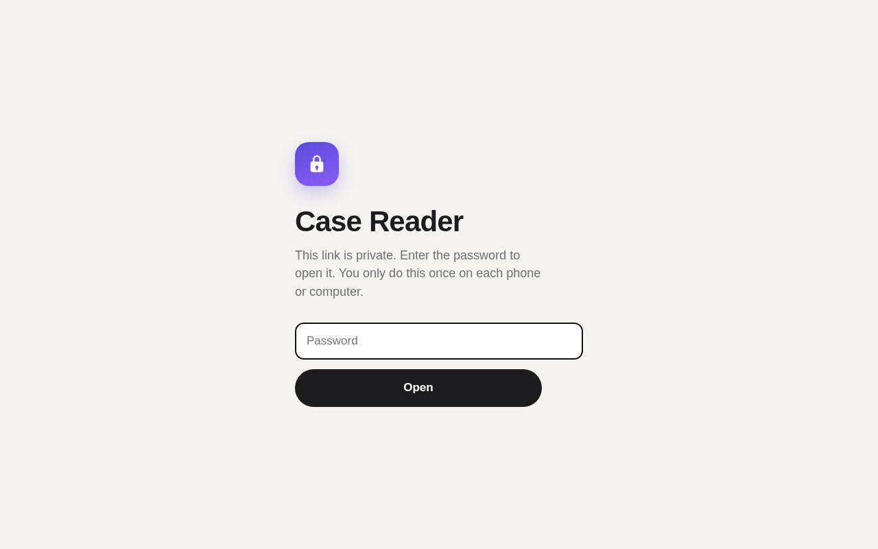Preview of Case Reader
