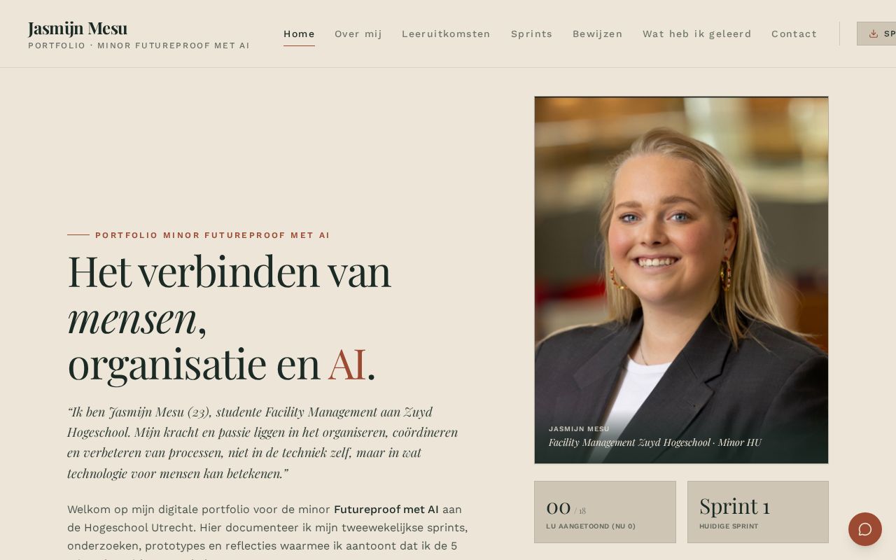 Preview of Portfolio Jasmijn Mesu - Future Proof AI