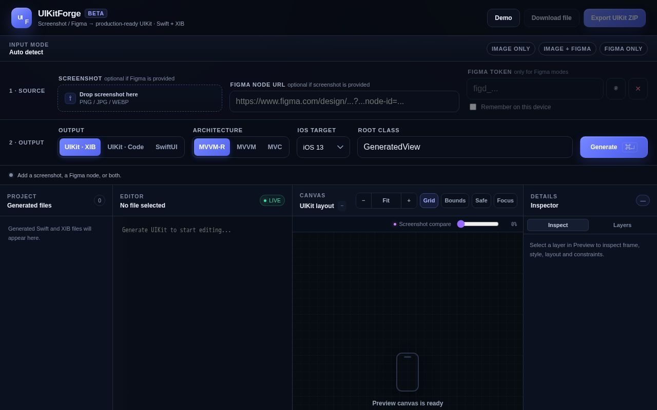 Preview of UIKitForge