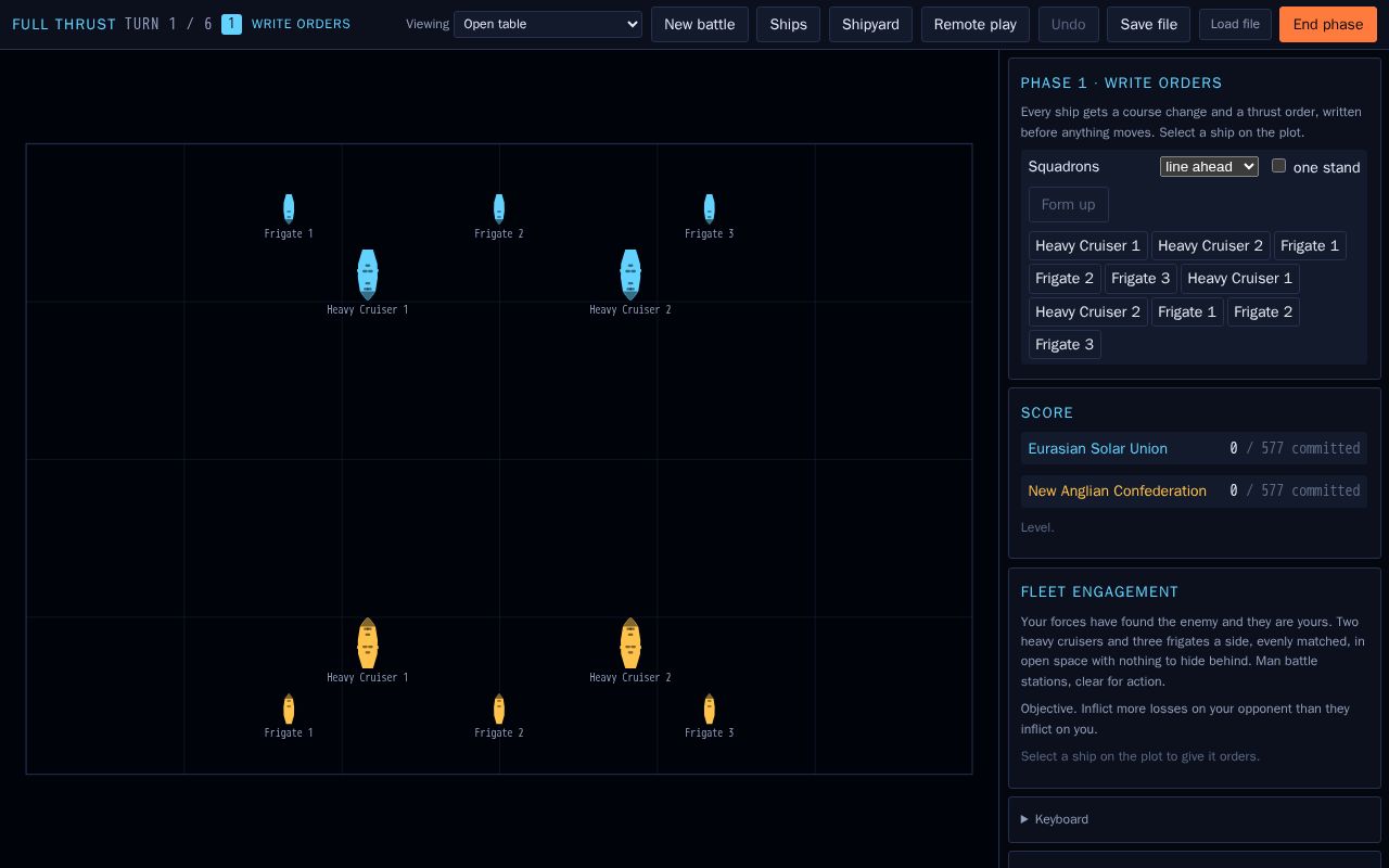 Preview of Full Thrust Multiplayer