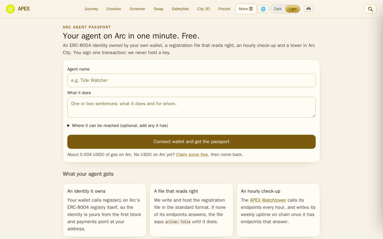 Preview of Arc Agent Passport