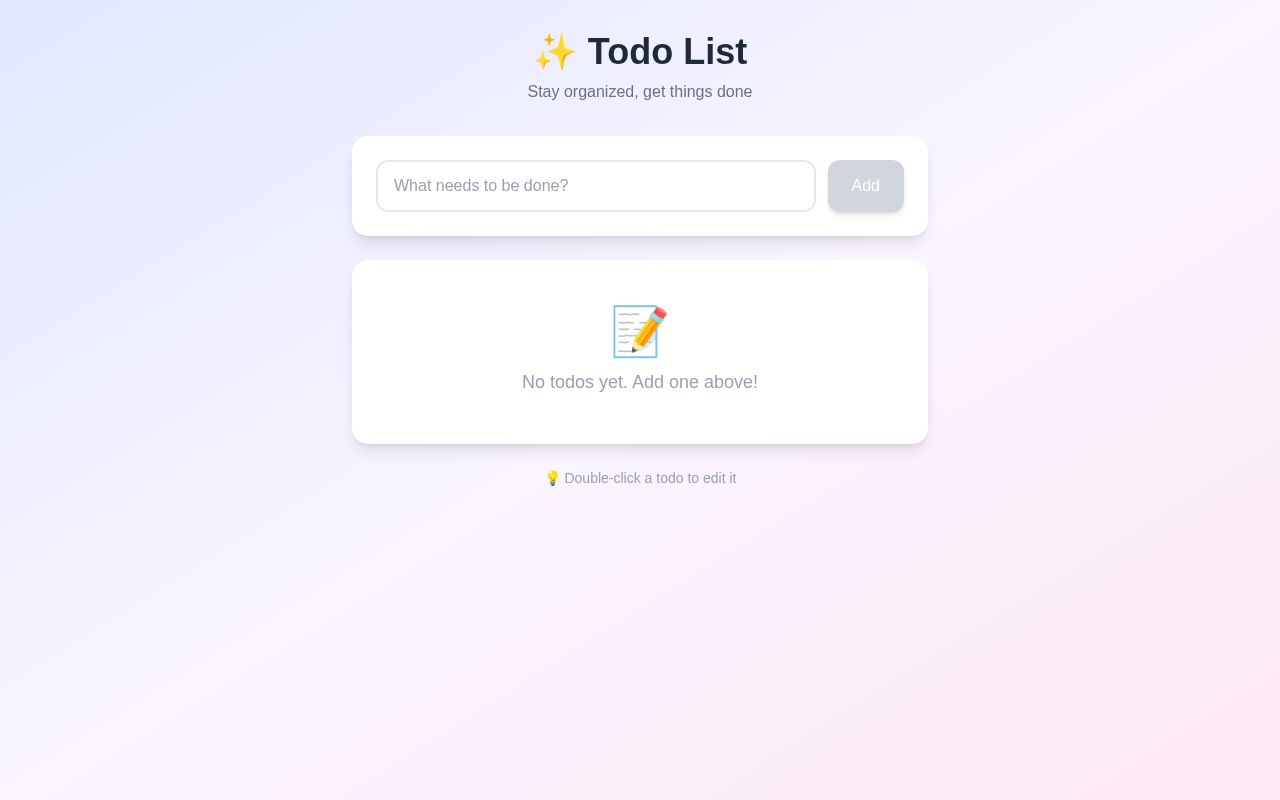 Preview of To Do List App