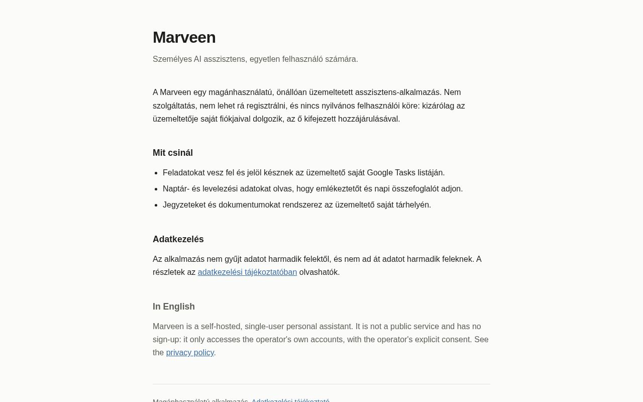 Preview of Marveen Assistant