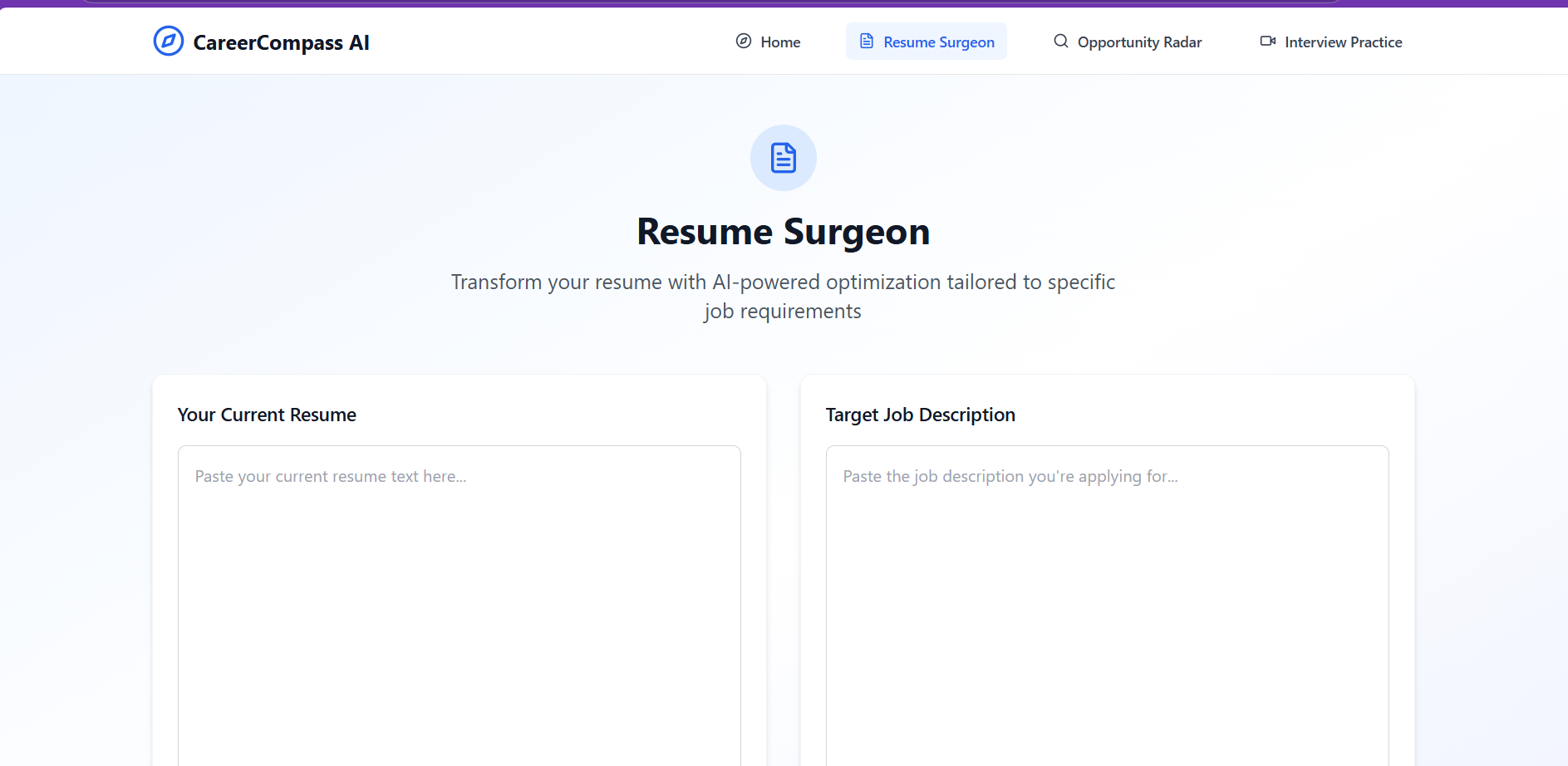 Preview of CareerCompass AI